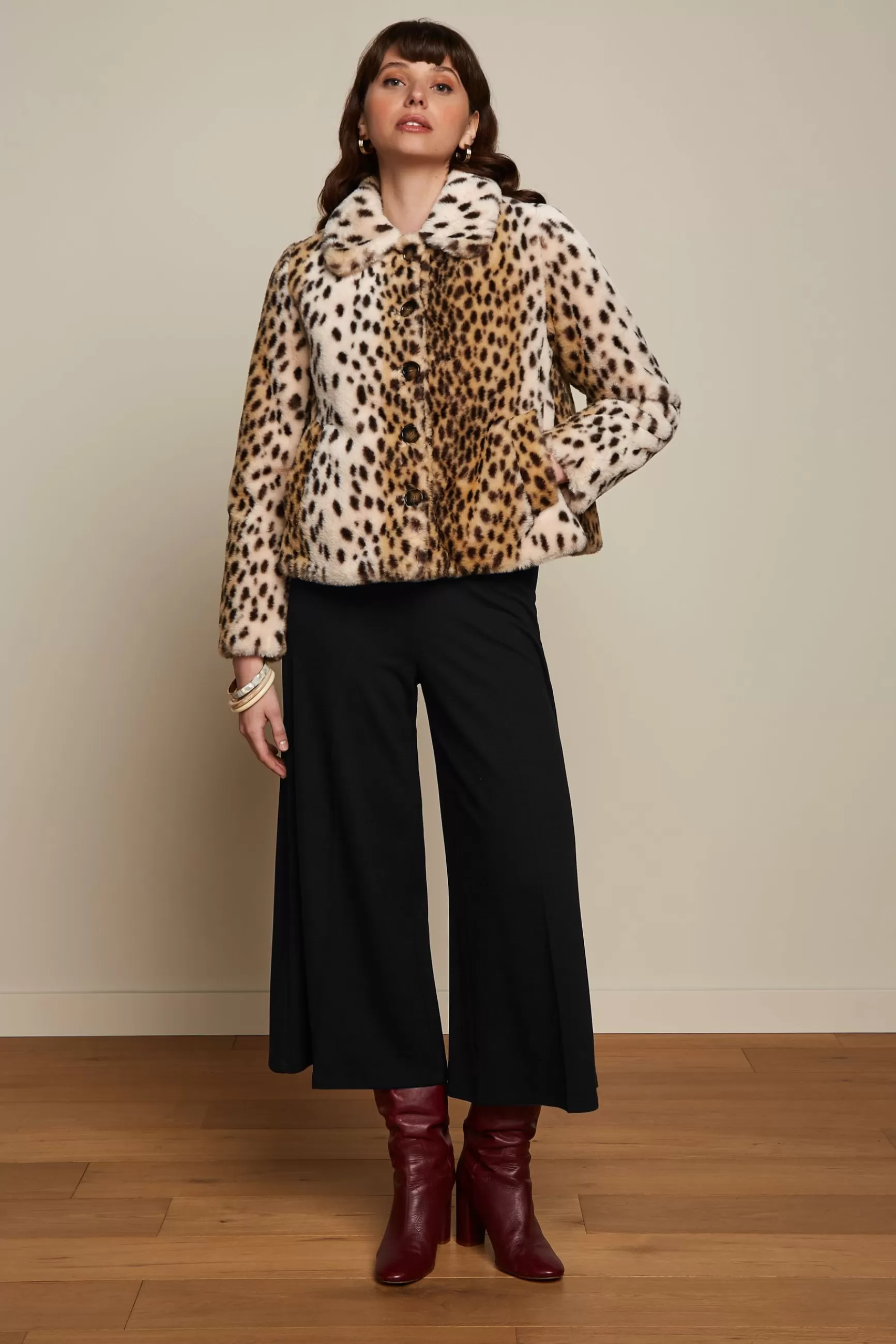 DAMES King Louie Anais Coat Cheetah Fur