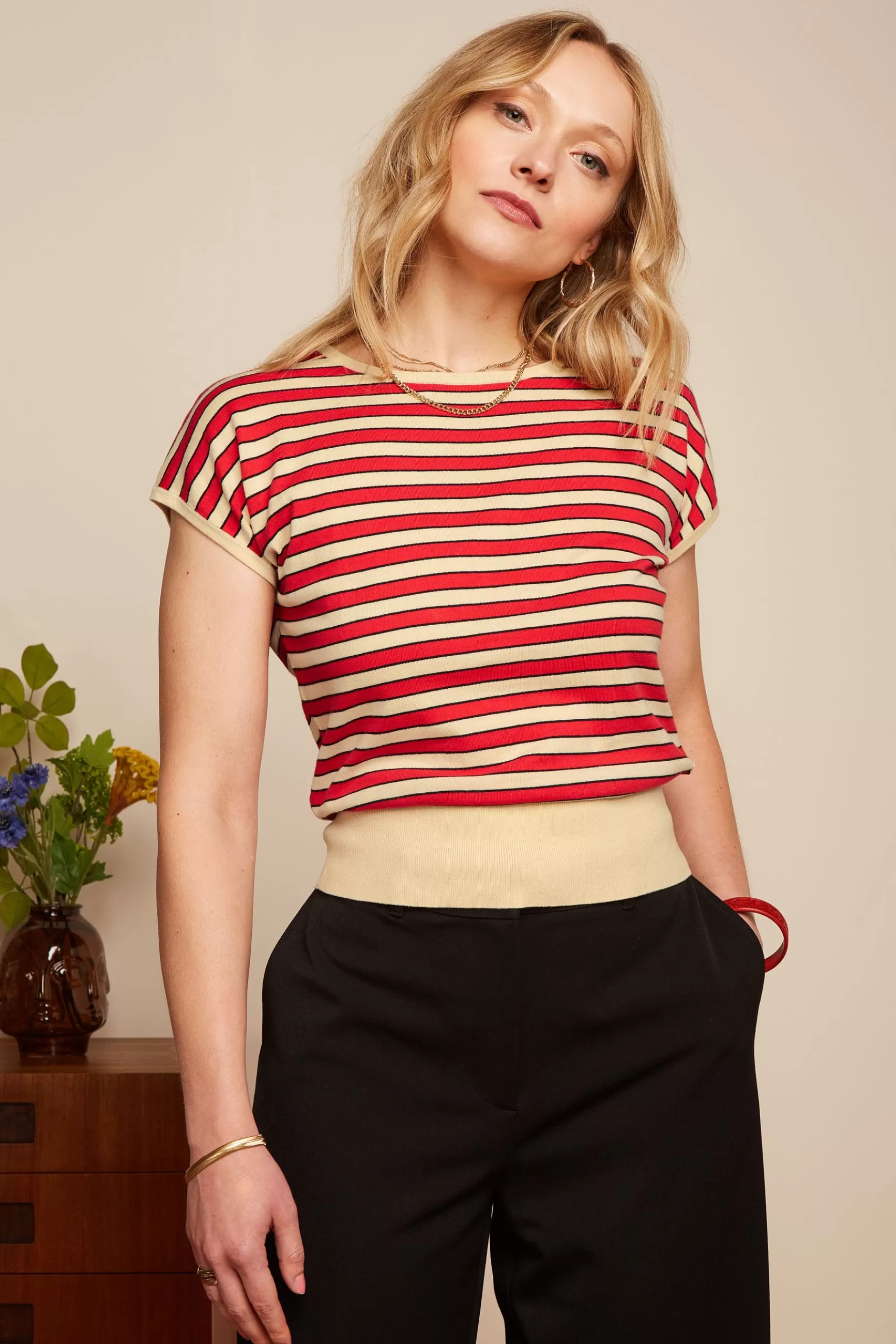 DAMES King Louie Ann Top Port Stripe