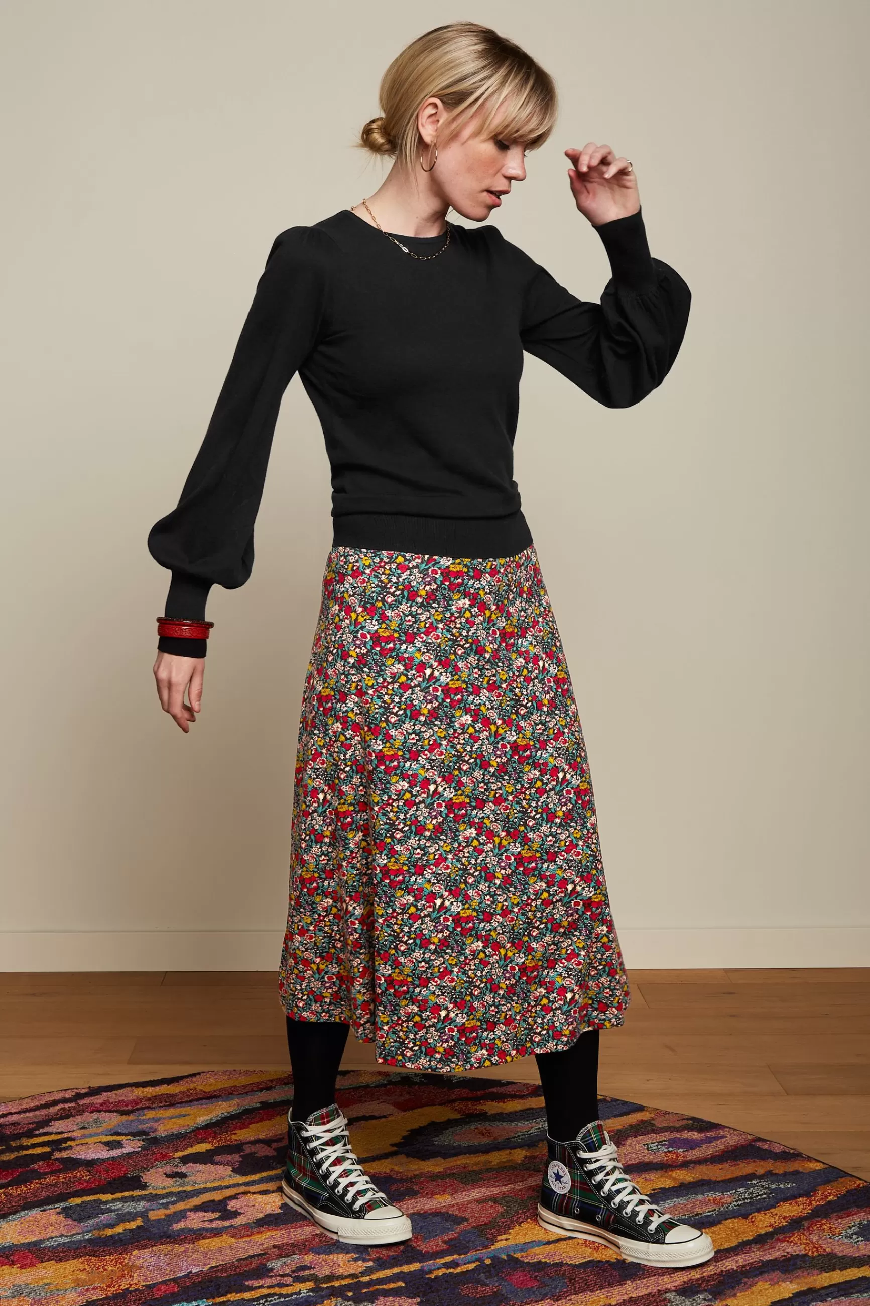 DAMES King Louie Juno Midi Skirt Meadow