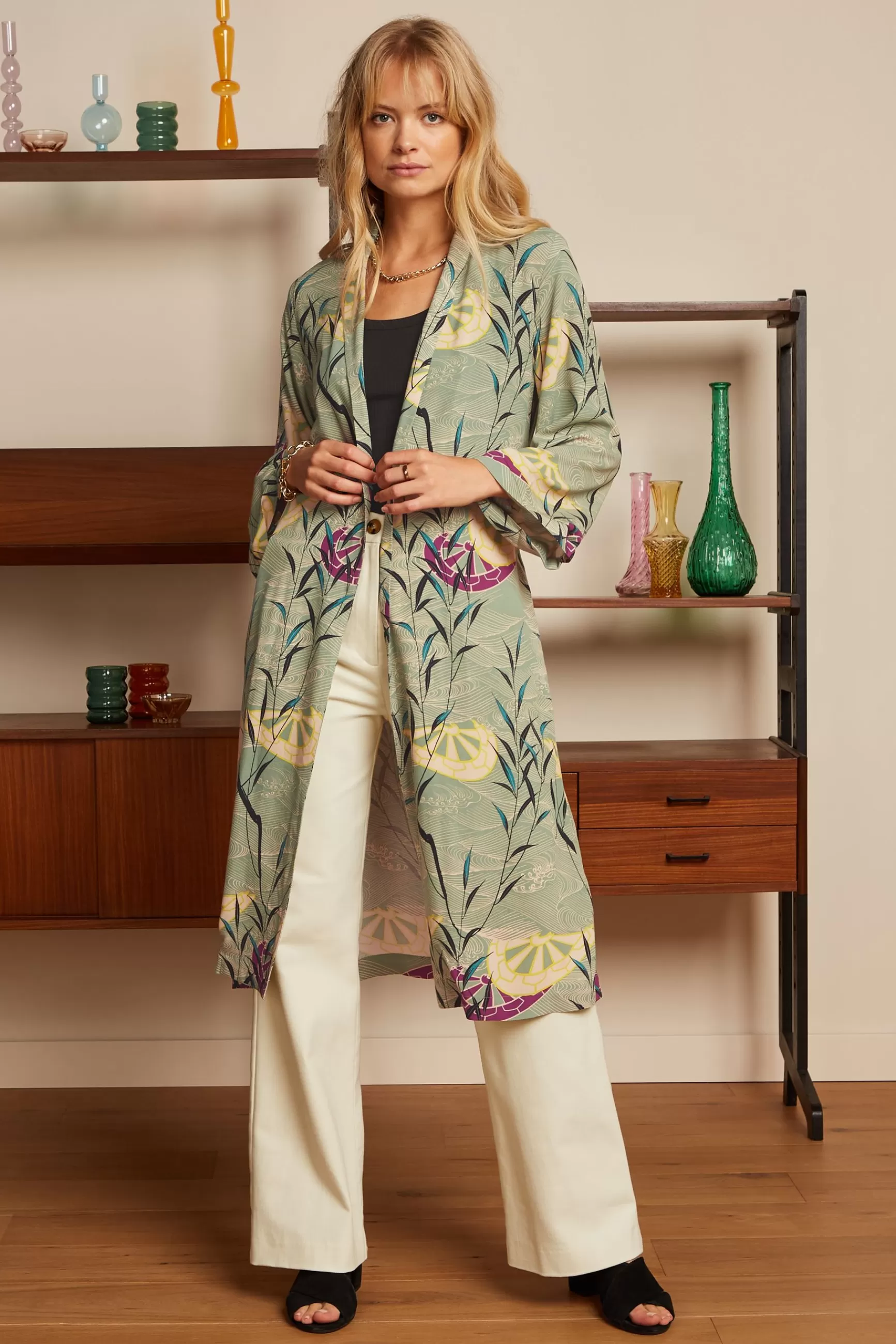 DAMES King Louie Kimono Long Blush