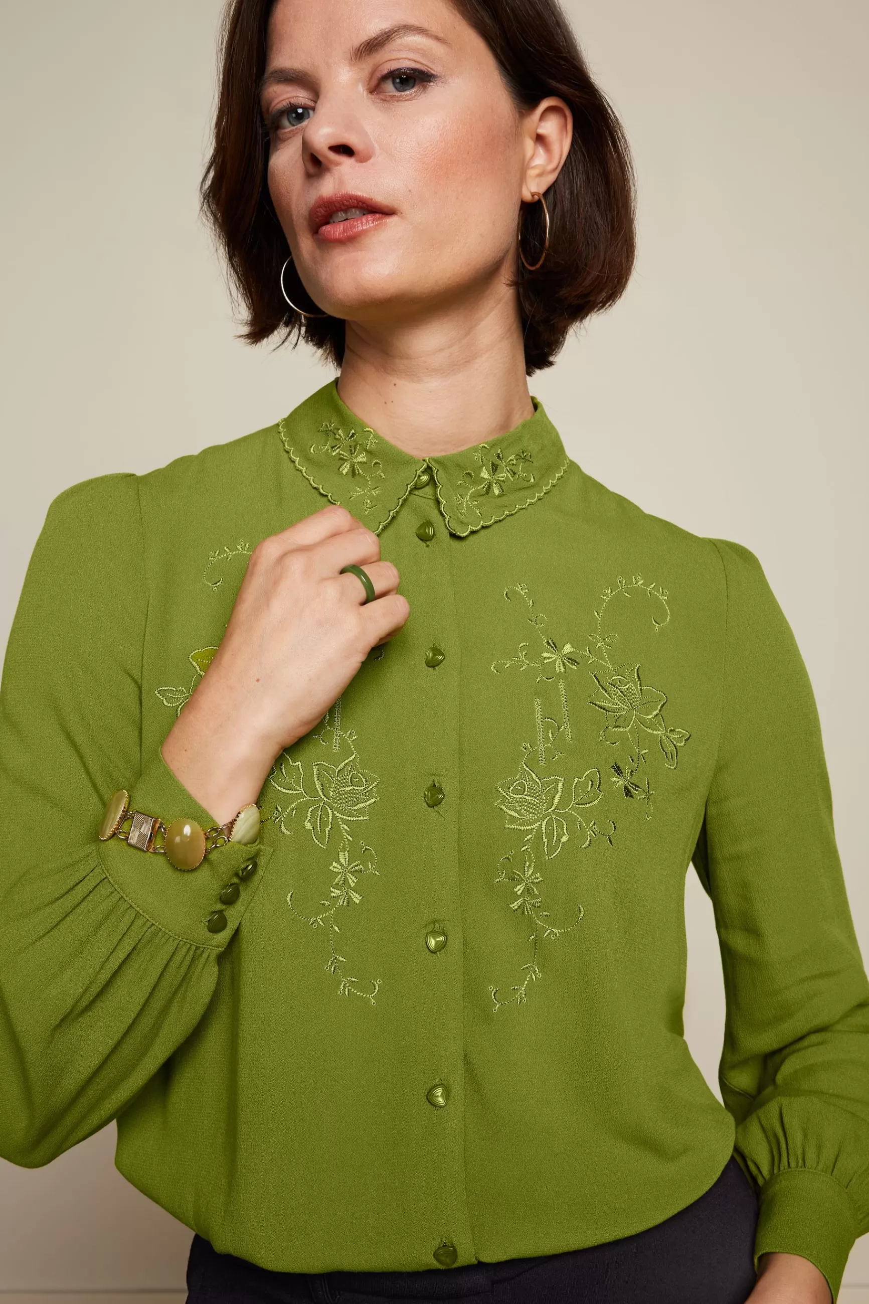 DAMES King Louie Maisie Blouse Lyonne Embroidery