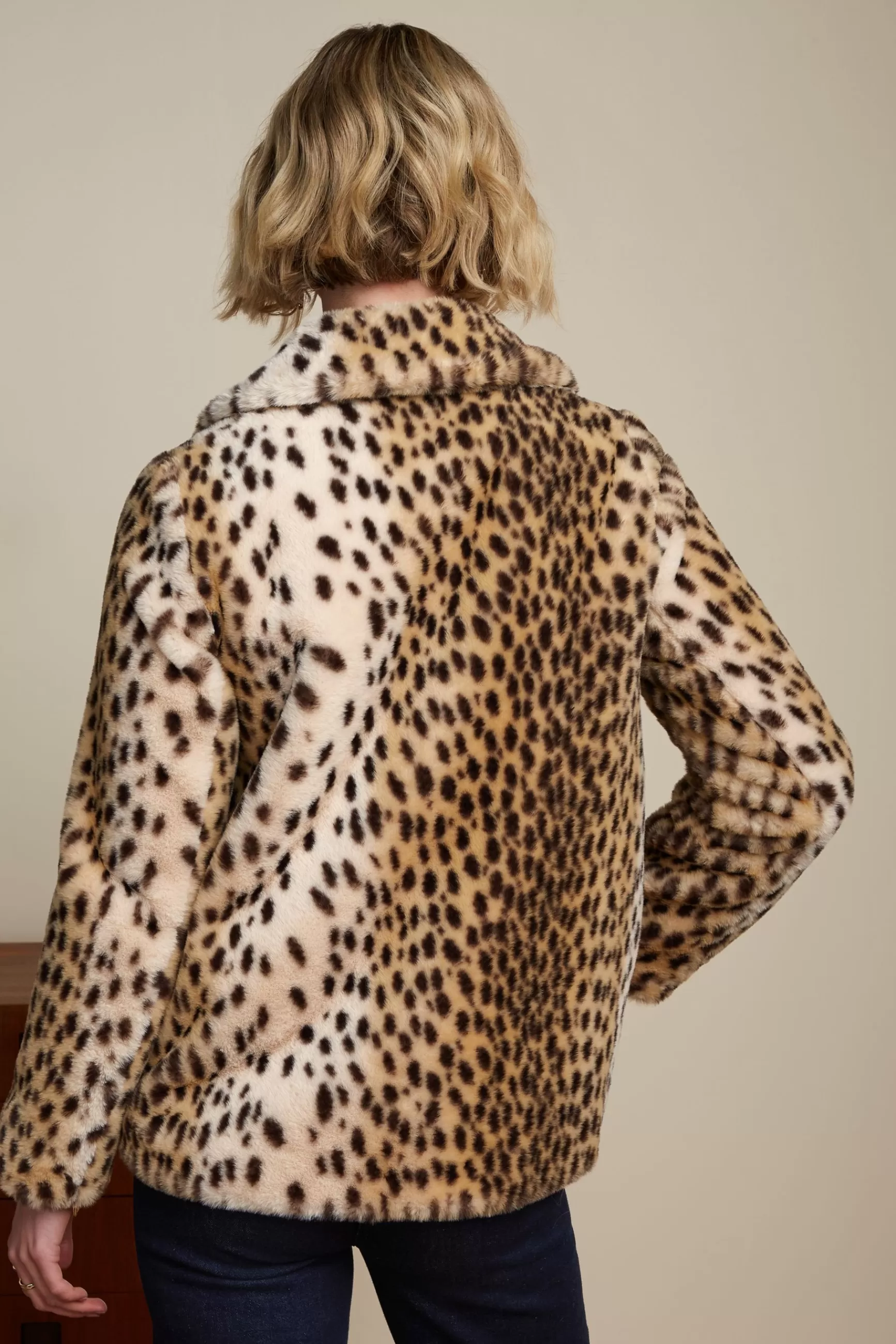 DAMES King Louie Patti Coat Midi Cheetah Fur