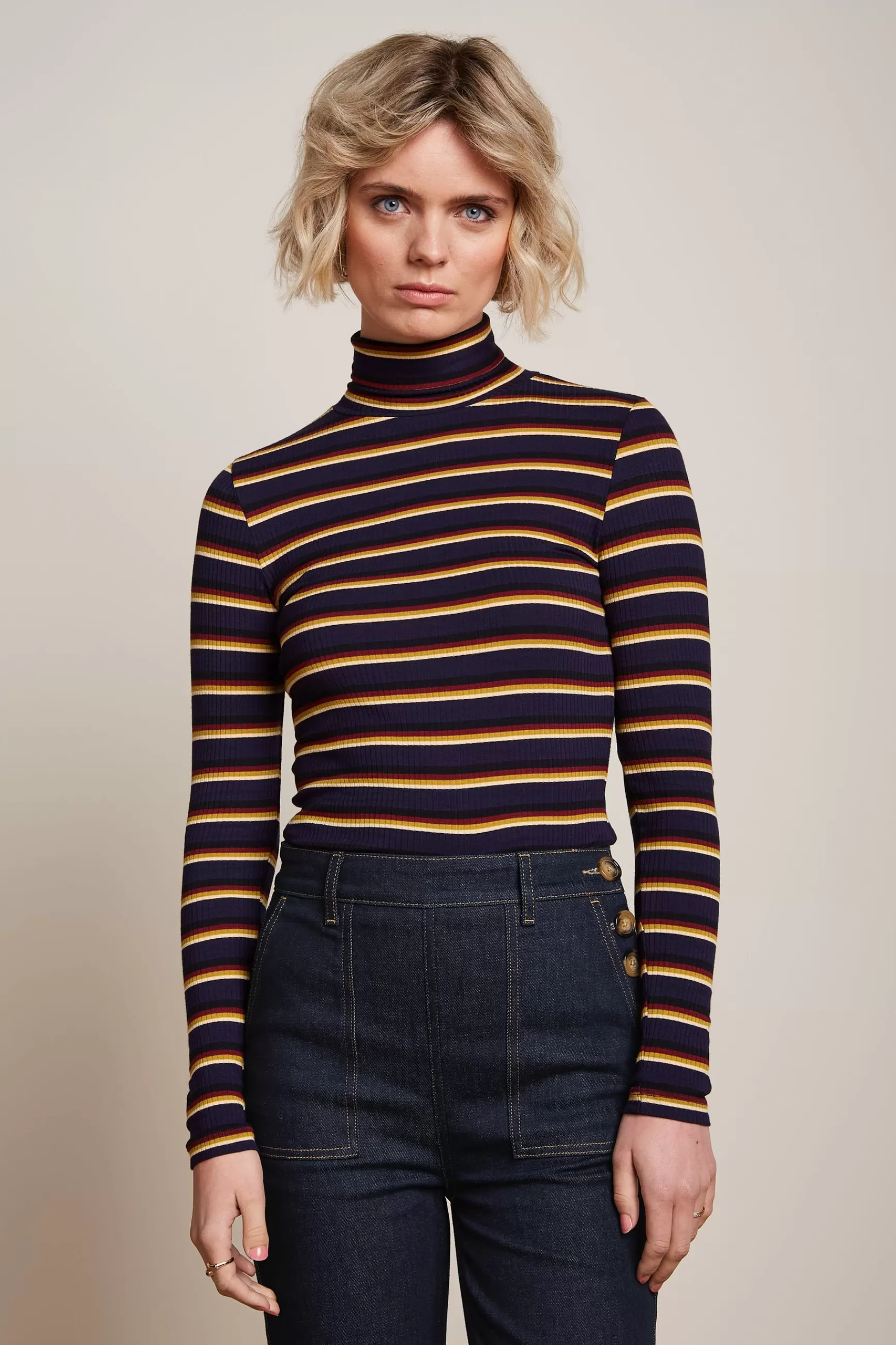 DAMES King Louie Rollneck Top Century Stripe