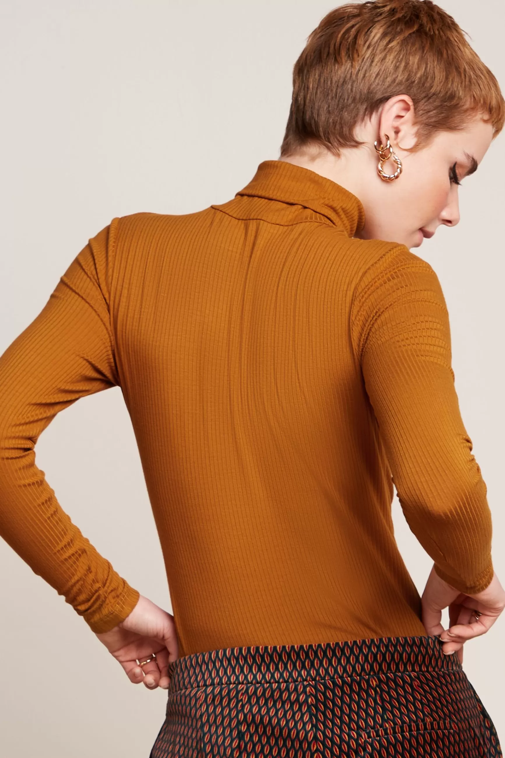 DAMES King Louie Rollneck Top Uni Rib