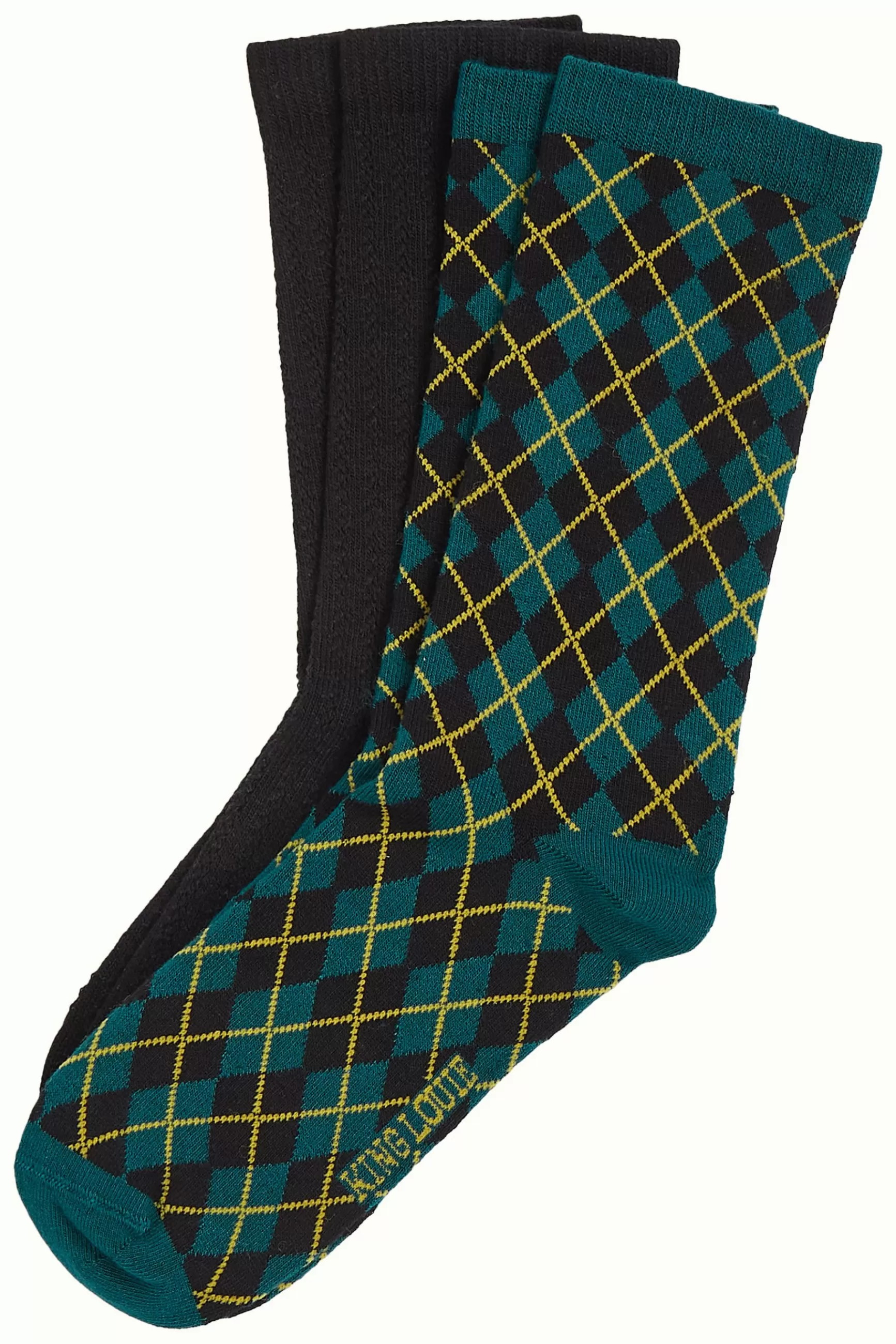 DAMES King Louie Socks 2-Pack Argyle