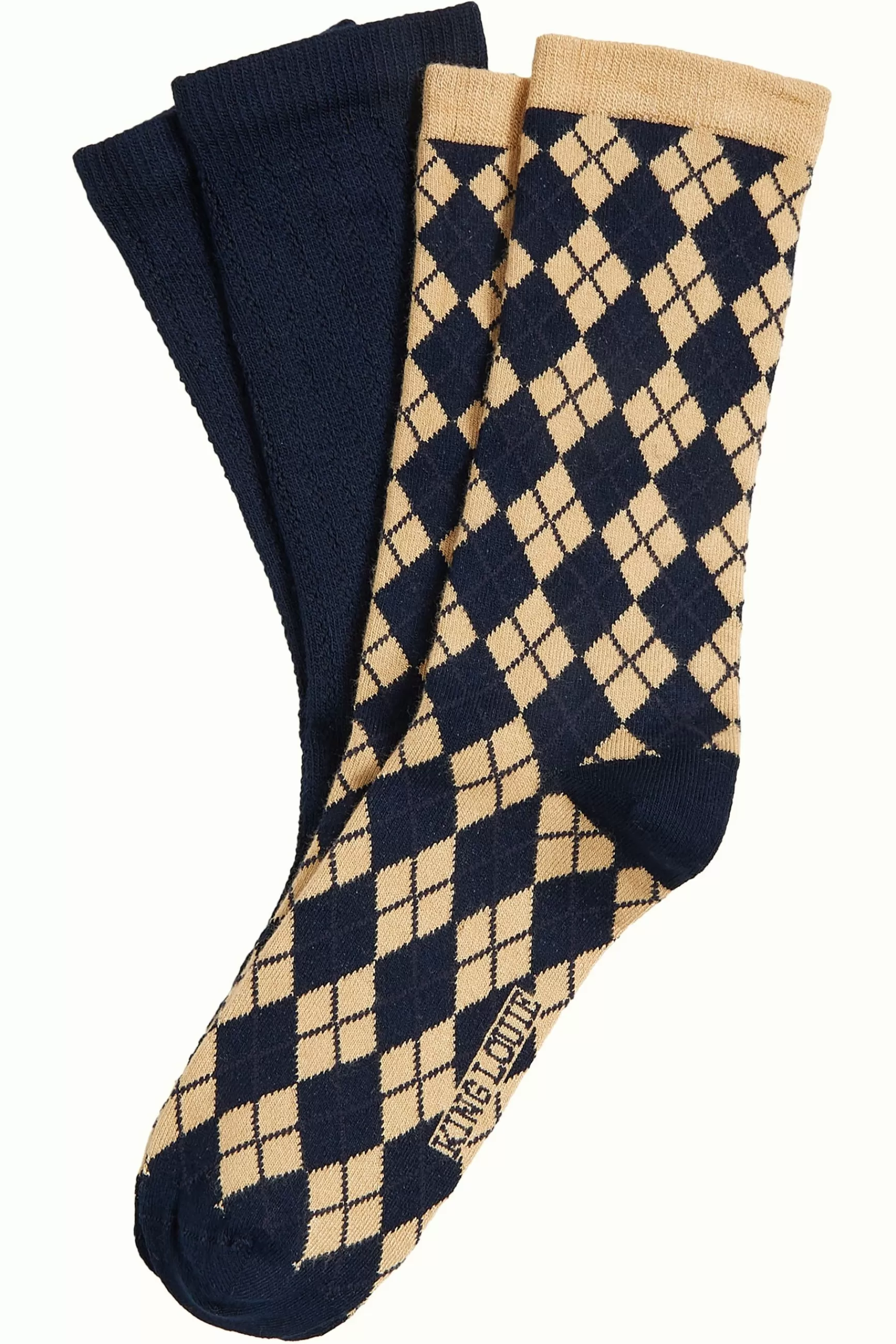 DAMES King Louie Socks 2-Pack Argyle