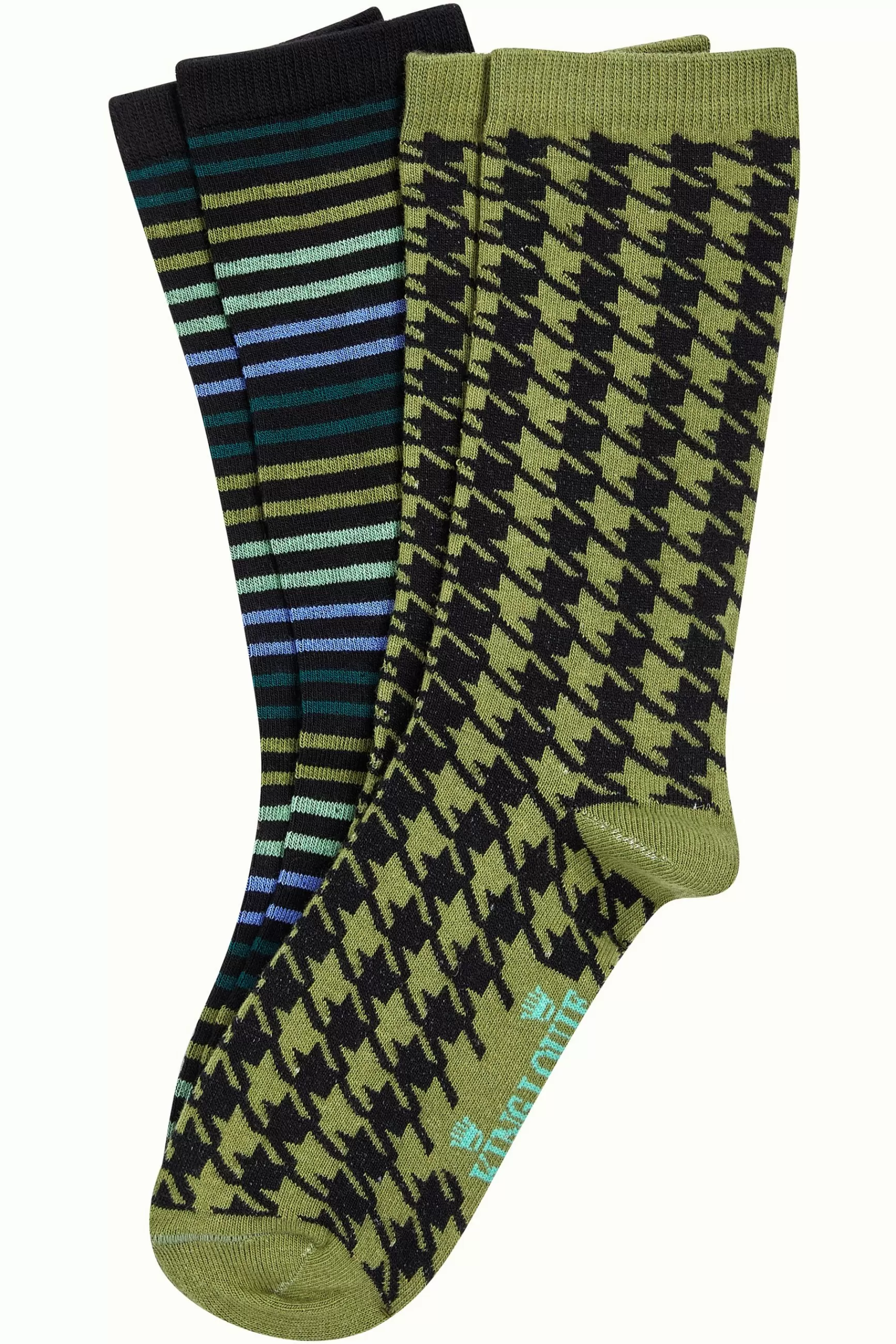 DAMES King Louie Socks 2-Pack Pied-de-Poule